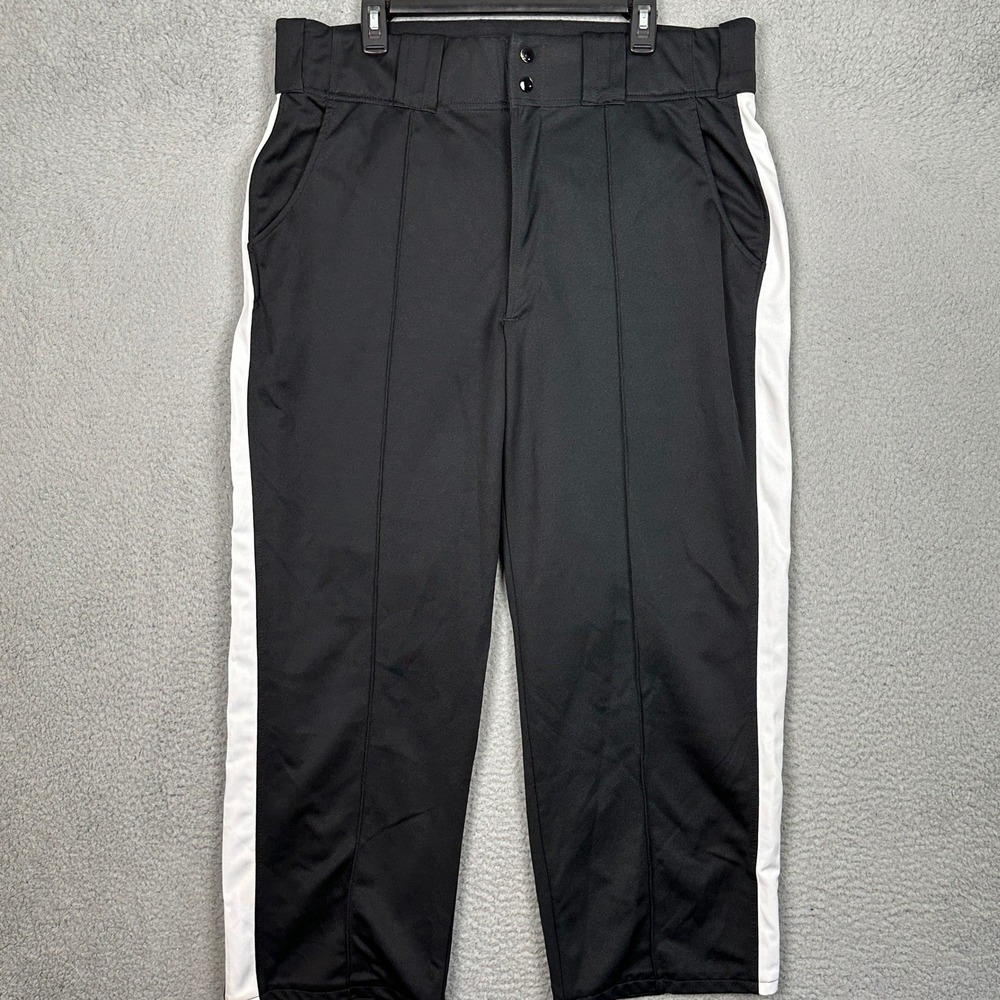 Smitty Umpire Pants Mens 40 Baseball Softball Black White Stripe Official Sports